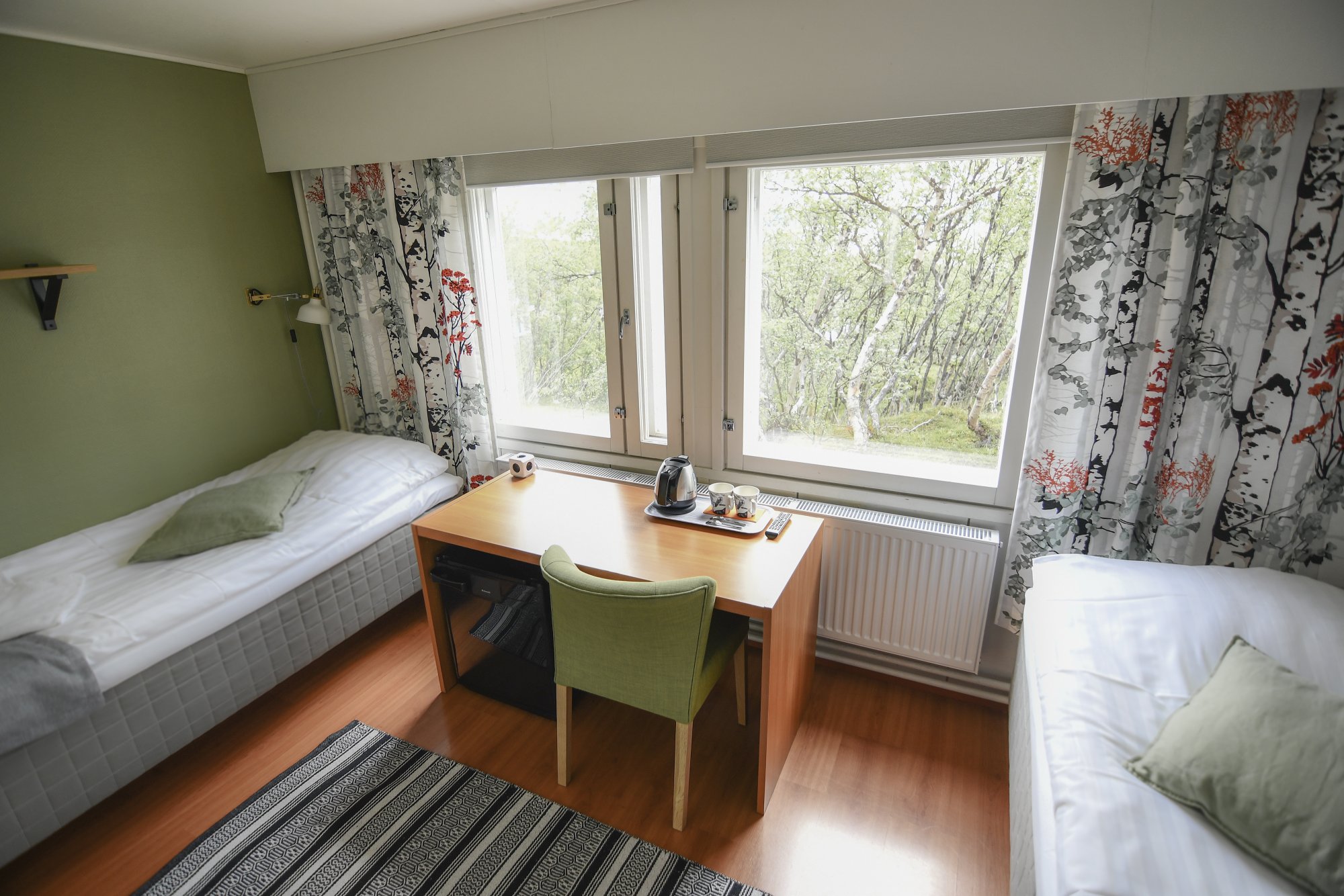 Twin room with breakfast included at Kilpisjärven Retkeilykeskus. 