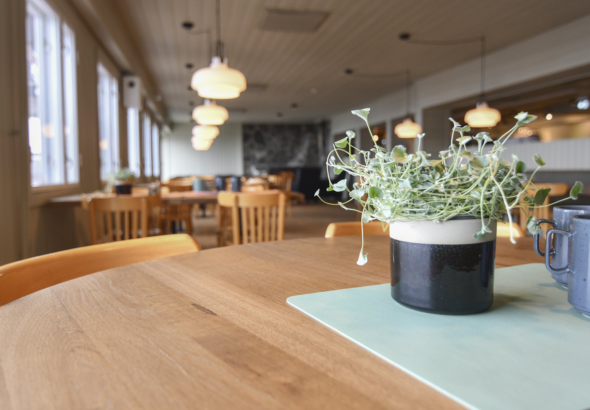 Cozy Restaurant Saana at Kilpisjärven Retkeilykeskus welcomes guests in hiking gear or after a ski trip.