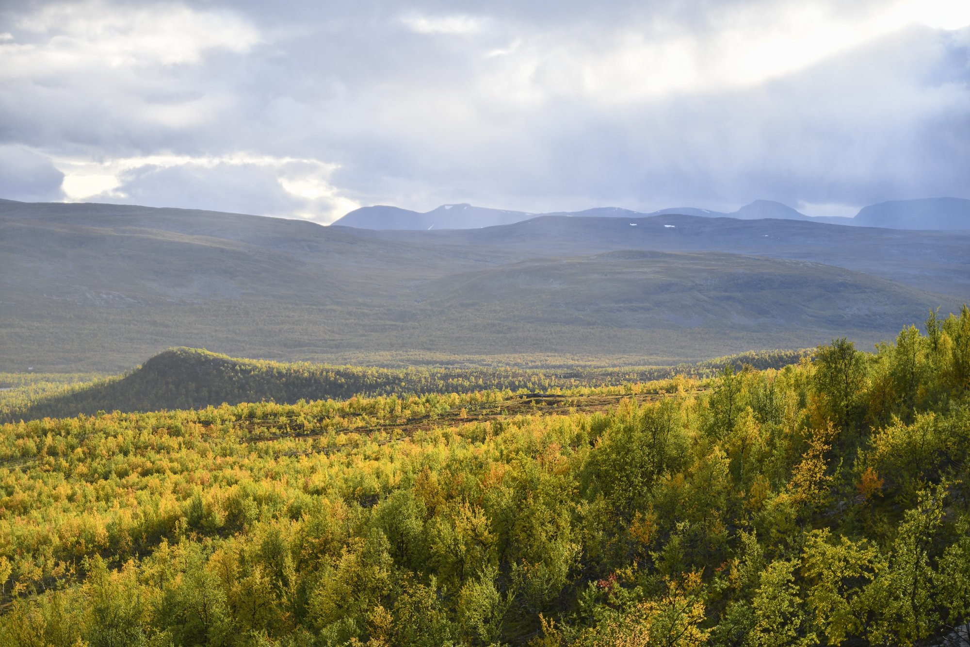 Maisemaa Kitsiputoukselta alkusyksystä elokuun lopulla